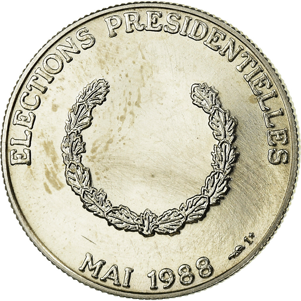 Frankrijk, Medaille, Mitterrand, Elections Présidentielles, 1988, UNC, Zilver