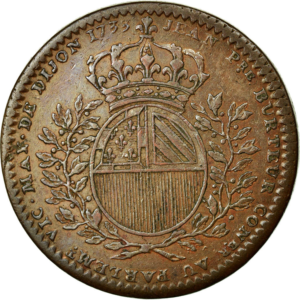 France, Token, Royal, 1733, EF(40-45), Copper, Feuardent:10095
