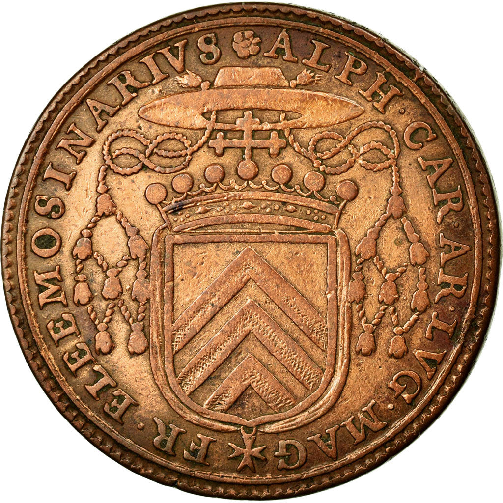 France, Token, Royal, 1635, VF(30-35), Copper, Feuardent:10698a