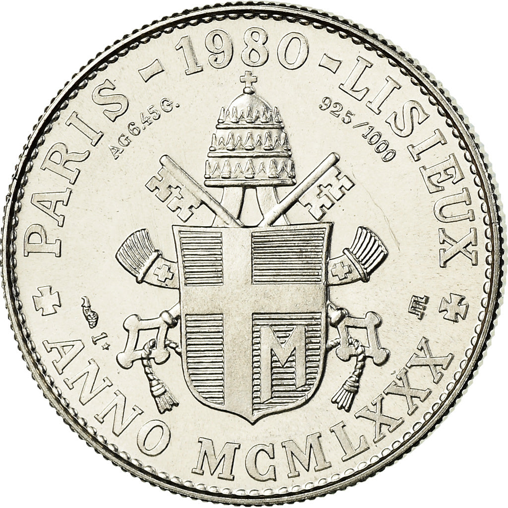 Vatican, Medal, Jean-Paul II, Paris-Lisieux, Religions & beliefs, 1980