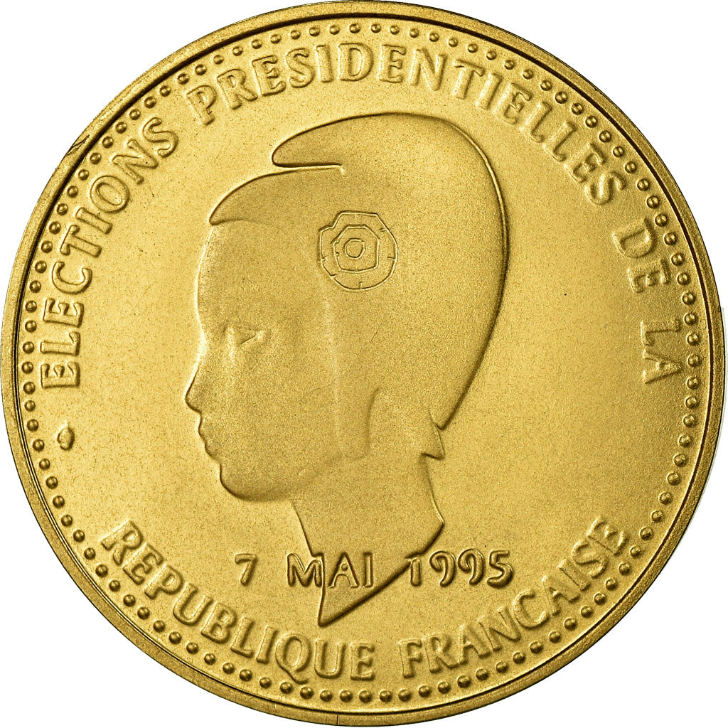 Francia, medaglia, Jacques Chirac, Elections Présidentielles, FDC, Doratura in