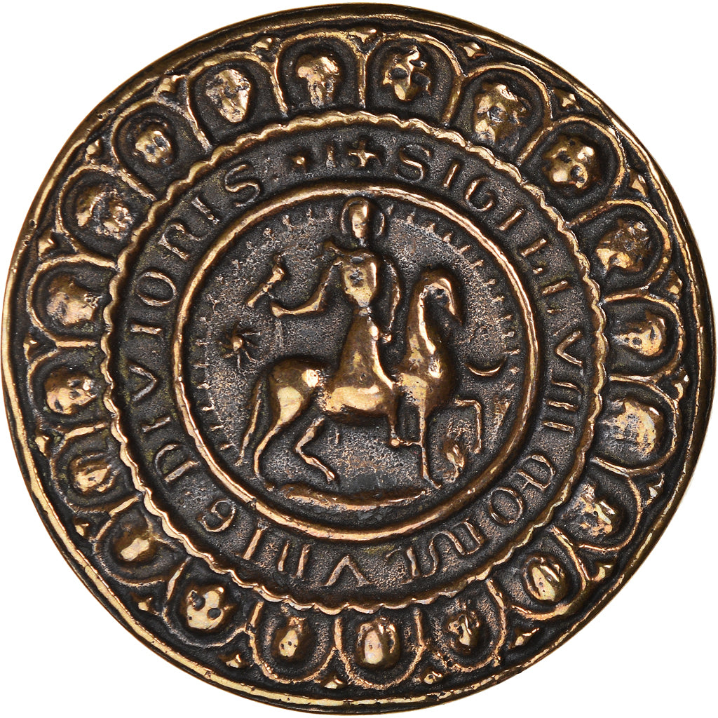 Frankrijk, Medaille, Reproduction, Sceau de la Ville de Dijon, ZF+, Bronzen