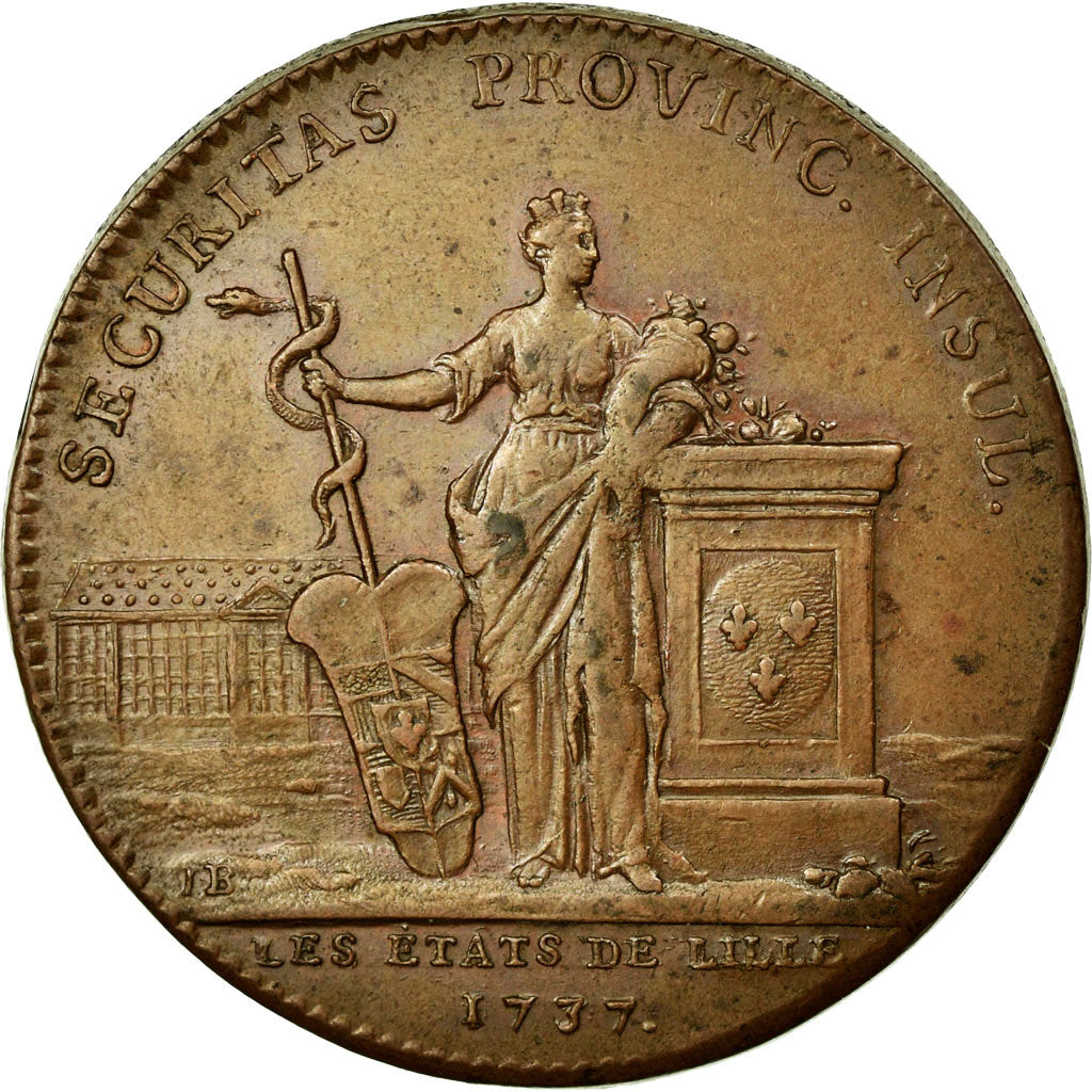 France, Token, Royal, 1737, EF(40-45), Copper, Feuardent:7241