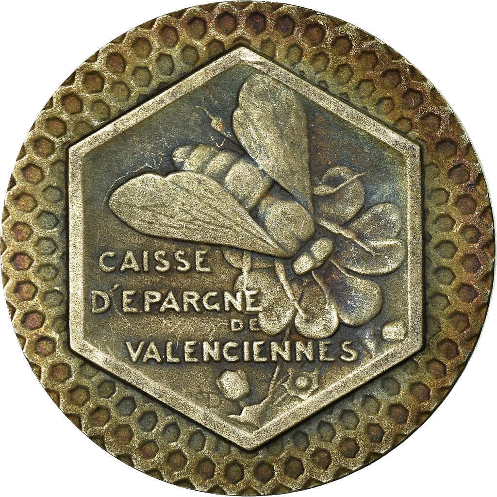 Frankrijk, Token, Caisse d'Epargne de Valenciennes, Zilver, PR