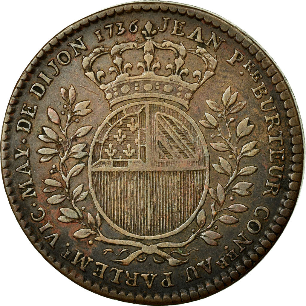 France, Token, Royal, 1736, EF(40-45), Copper, Feuardent:10096
