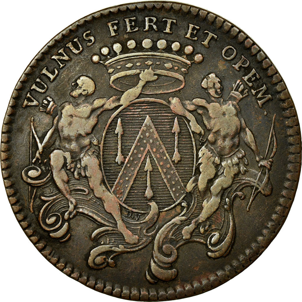 France, Token, Royal, 1736, EF(40-45), Copper, Feuardent:10096