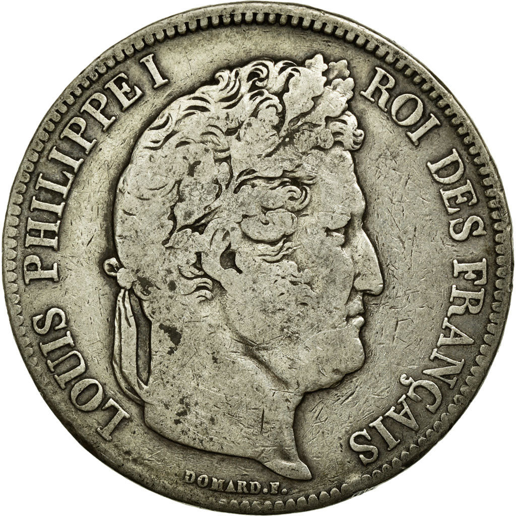 Coin, France, Louis-Philippe, 5 Francs, 1833, Paris, VF(20-25), Silver