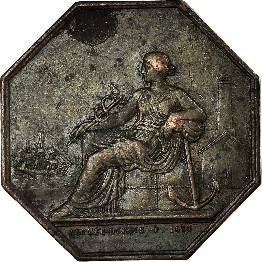 Frankrijk, Token, Caisse Commerciale de Valenciennes, 1853, Alphée Dubois, FR