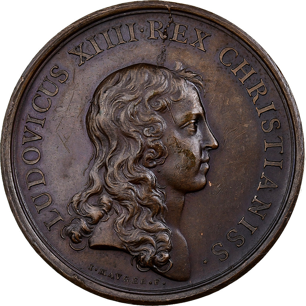 France, Médaille, Louis XIV, Retour du Roi à Paris, 1652, Bronze, Mauger