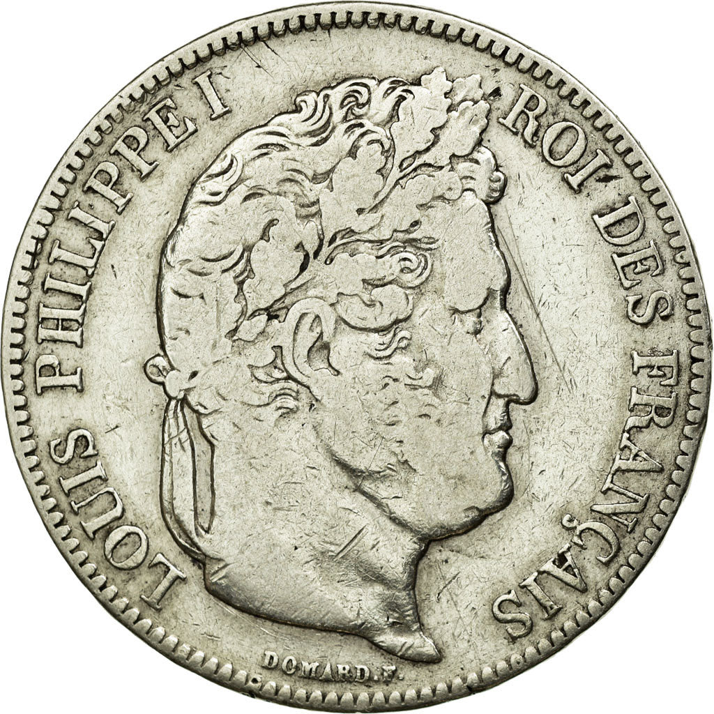 Moneta, Francia, Louis-Philippe, 5 Francs, 1840, Bordeaux, MB, Argento