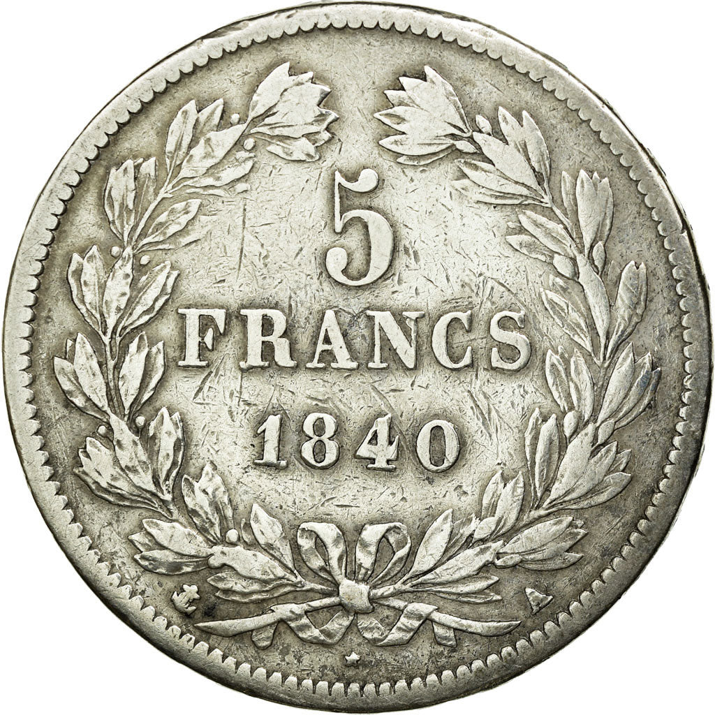 Coin, France, Louis-Philippe, 5 Francs, 1840, Paris, VF(30-35), Silver