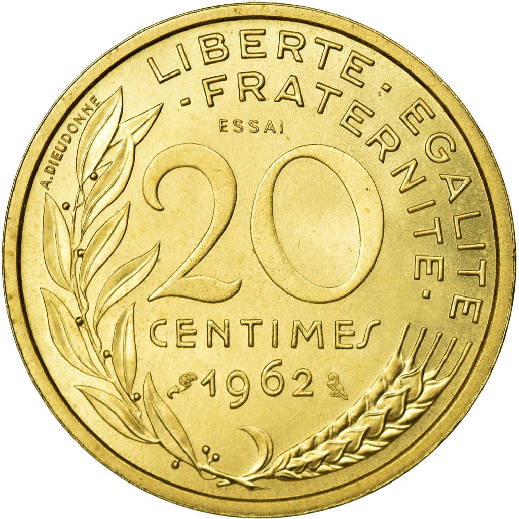 Moneta, Francia, 20 Centimes, 1962, SPL, Alluminio-bronzo, Gadoury:332