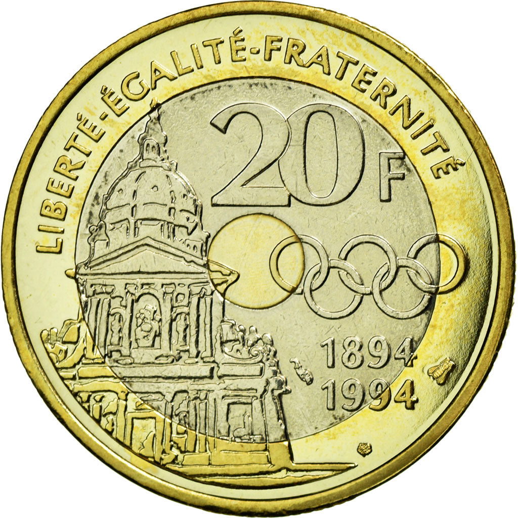 Moneda, Francia, 20 Francs, 1994, FDC, Bimetálico, Gadoury:873