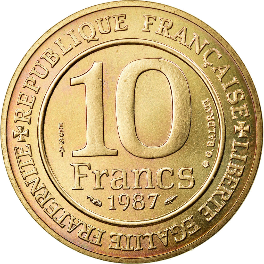 Münze, Frankreich, 10 Francs, 1987, STGL, Nickel-Bronze, KM:E136, Gadoury:820