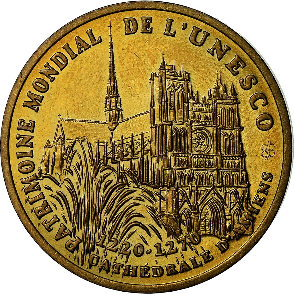 France, Medal, 1 Ecu d'Amiens, Cathédrale, 1994, MS(63), Copper