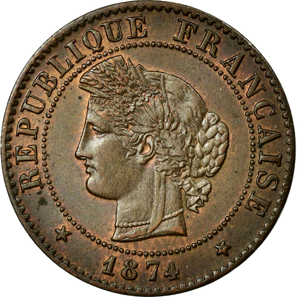 Coin, France, Cérès, Centime, 1874, Paris, MS(60-62), Bronze, KM:826.1