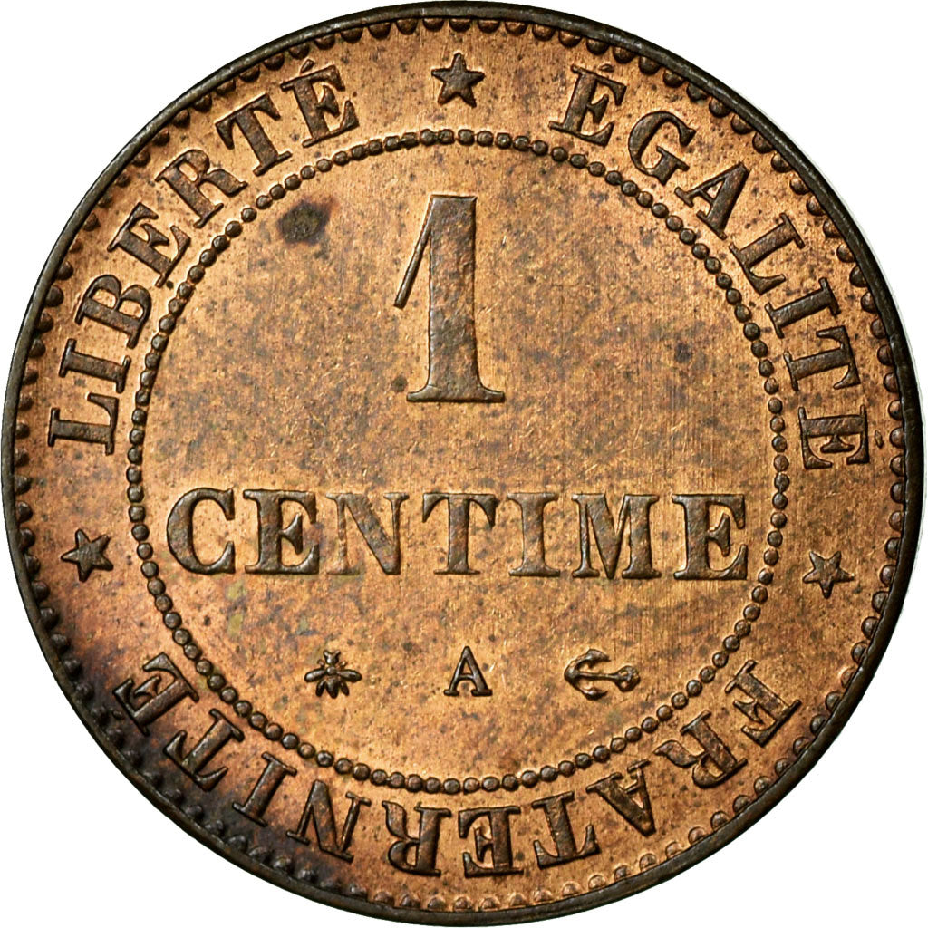Coin, France, Cérès, Centime, 1877, Paris, MS(60-62), Bronze, KM:826.1