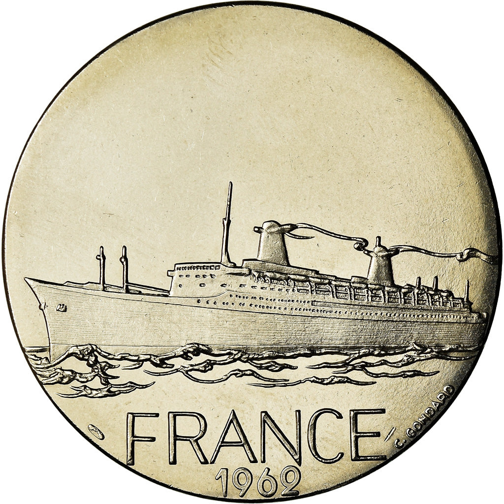 Francja, Medal, Compagnie Générale Transatlantique, France, Wysyłka, 1989, C.