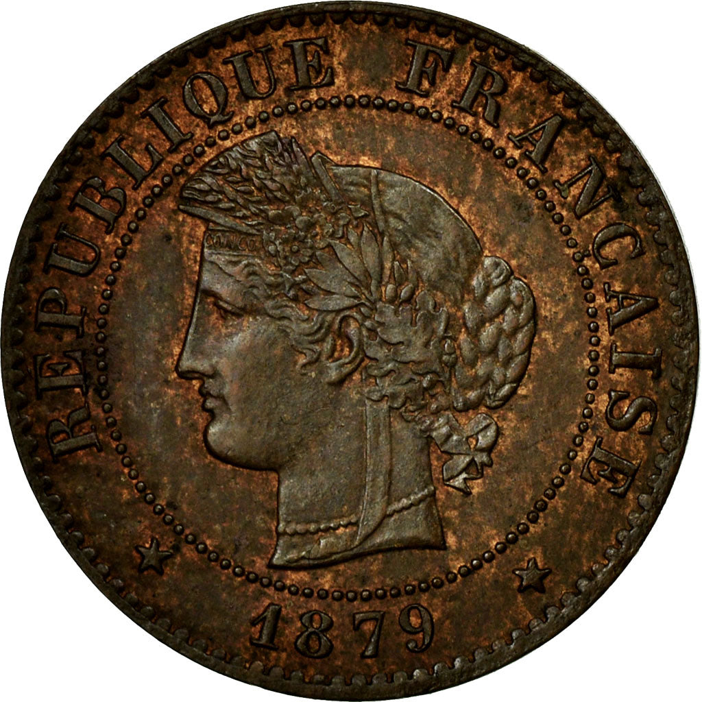 Coin, France, Cérès, Centime, 1879, Paris, MS(60-62), Bronze, Gadoury:88