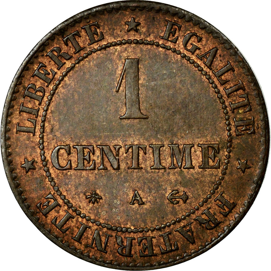 Coin, France, Cérès, Centime, 1879, Paris, MS(60-62), Bronze, Gadoury:88