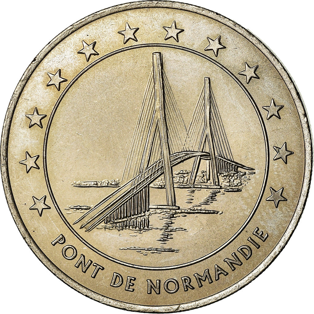 Frankrijk, Medaille, 3 Euro Ville du Havre, Pont de Normandie, 1996, FDC