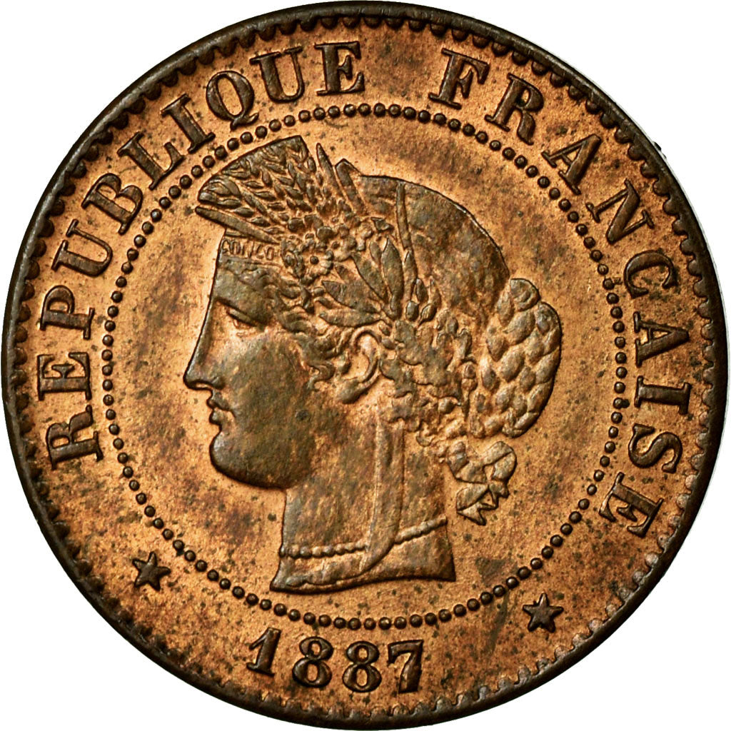 Coin, France, Cérès, Centime, 1887, Paris, MS(60-62), Bronze, KM:826.1