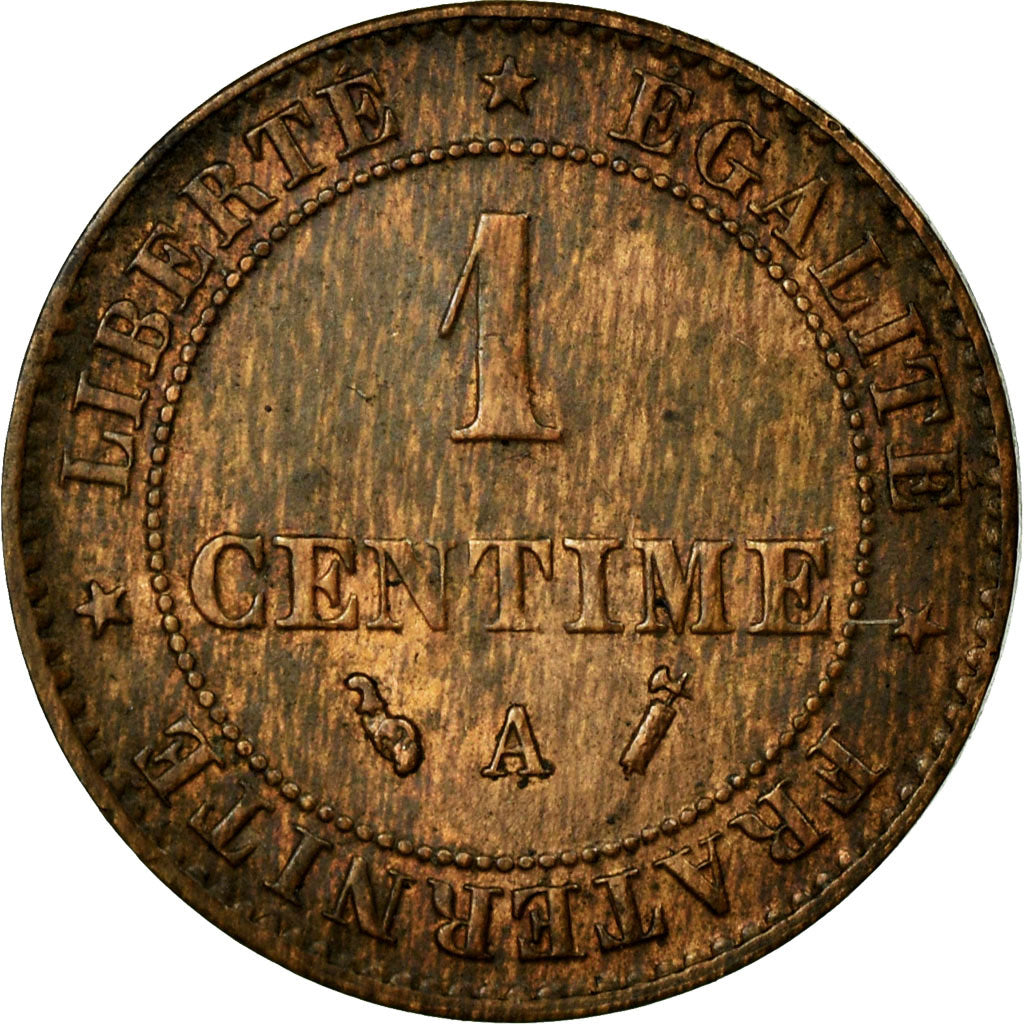 Coin, France, Cérès, Centime, 1892, Paris, AU(55-58), Bronze, KM:826.1
