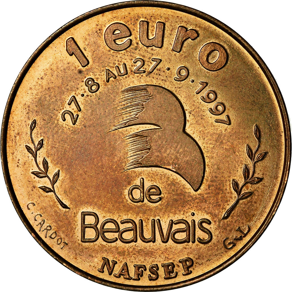 Frankrijk, Token, 1 Euro de Beauvais, 1997, Cardot, UNC-, Koper