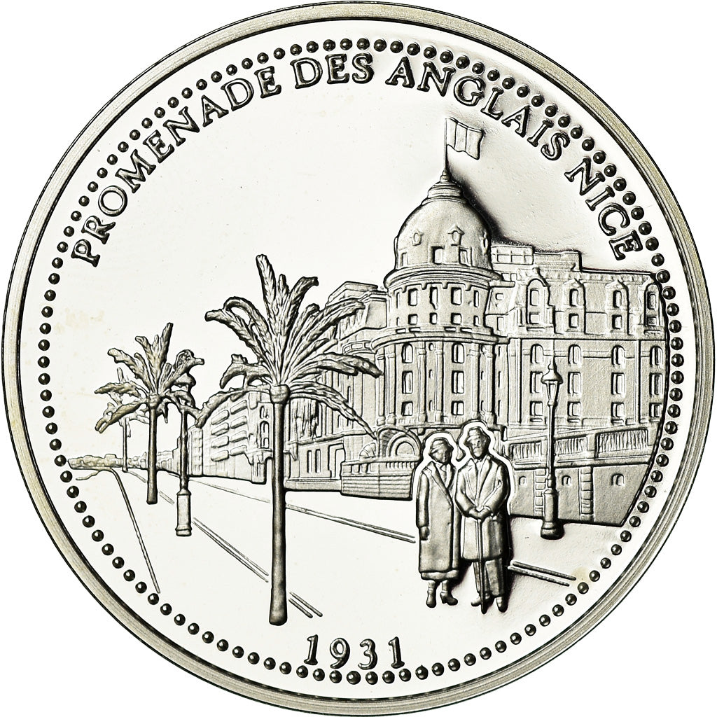 Francja, Medal, Provence, Promenade des Anglais Nice, MS(65-70), Srebro