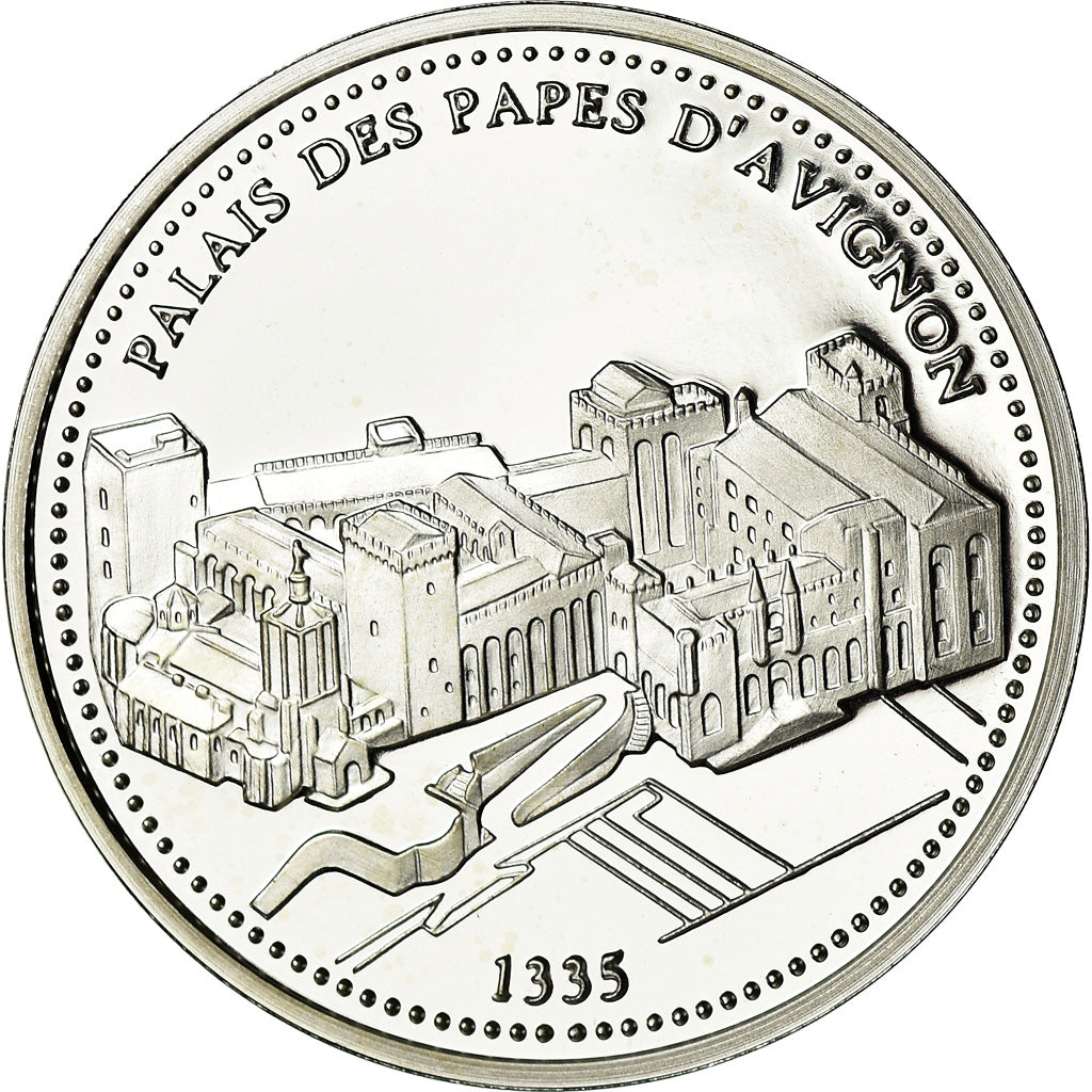 Francia, medalla, Provence, Palais des Papes d'Avignon, FDC, Plata