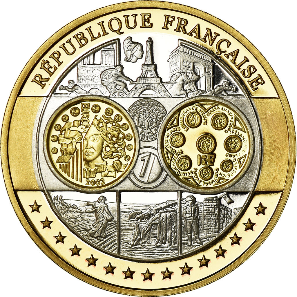 France, Medal, Europa, République Française, MS(65-70), Silver