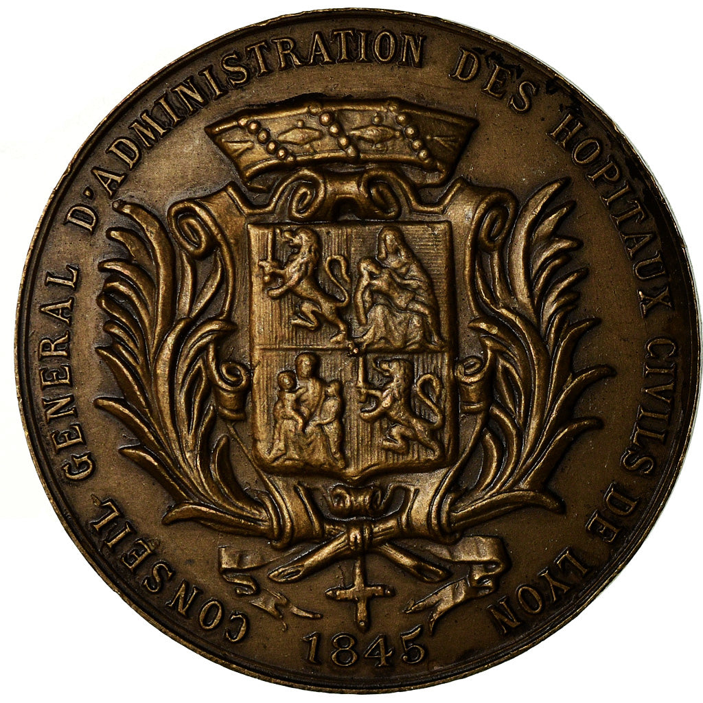 France, Médaille, Hôpitaux Civils de Lyon, Childebert, Medicine, Schmitt, SPL