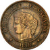 Coin, France, Cérès, 2 Centimes, 1878, Bordeaux, AU(50-53), Bronze, KM:827.2
