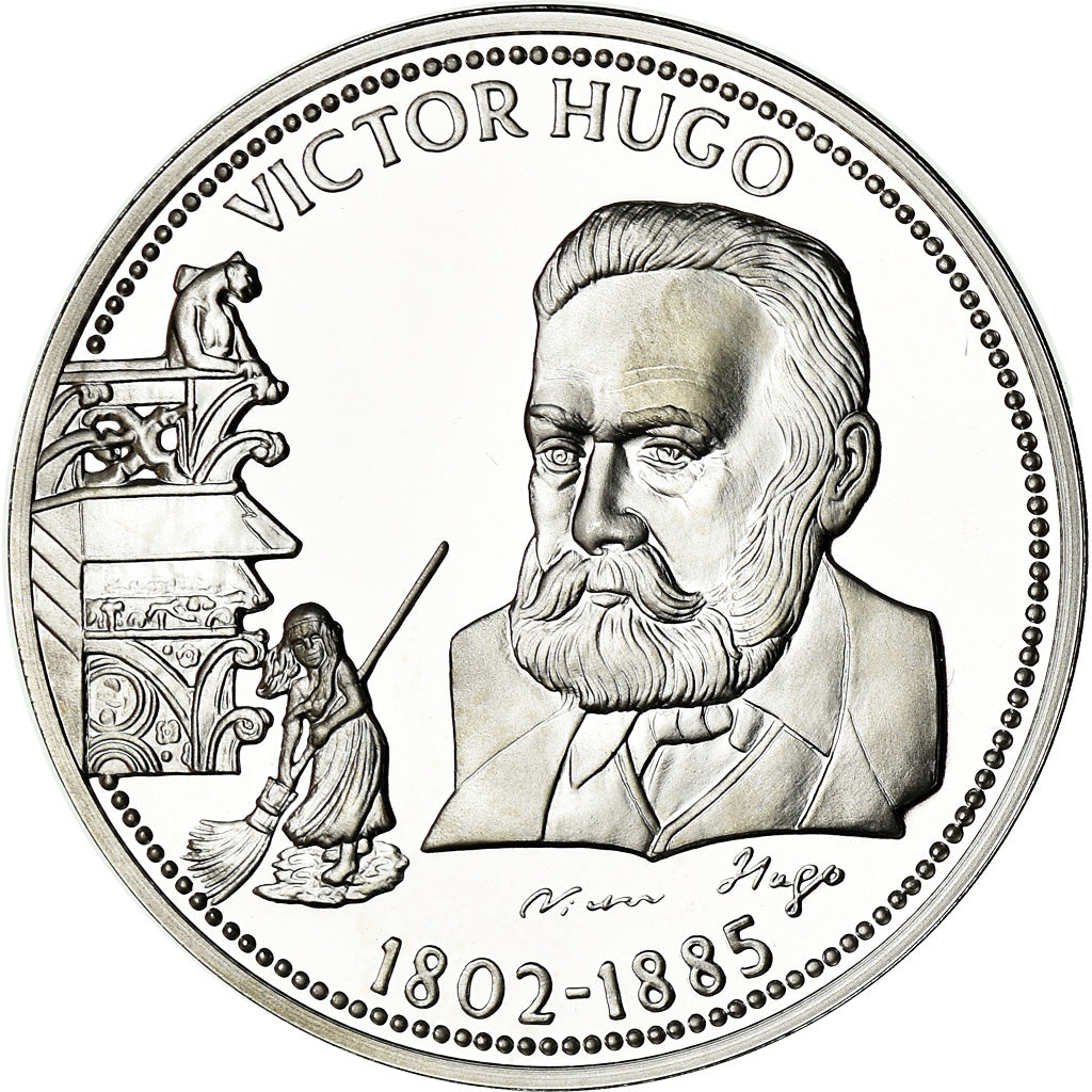 France, Medal, Victor Hugo, Politics, Society, War, MS(65-70), Silver