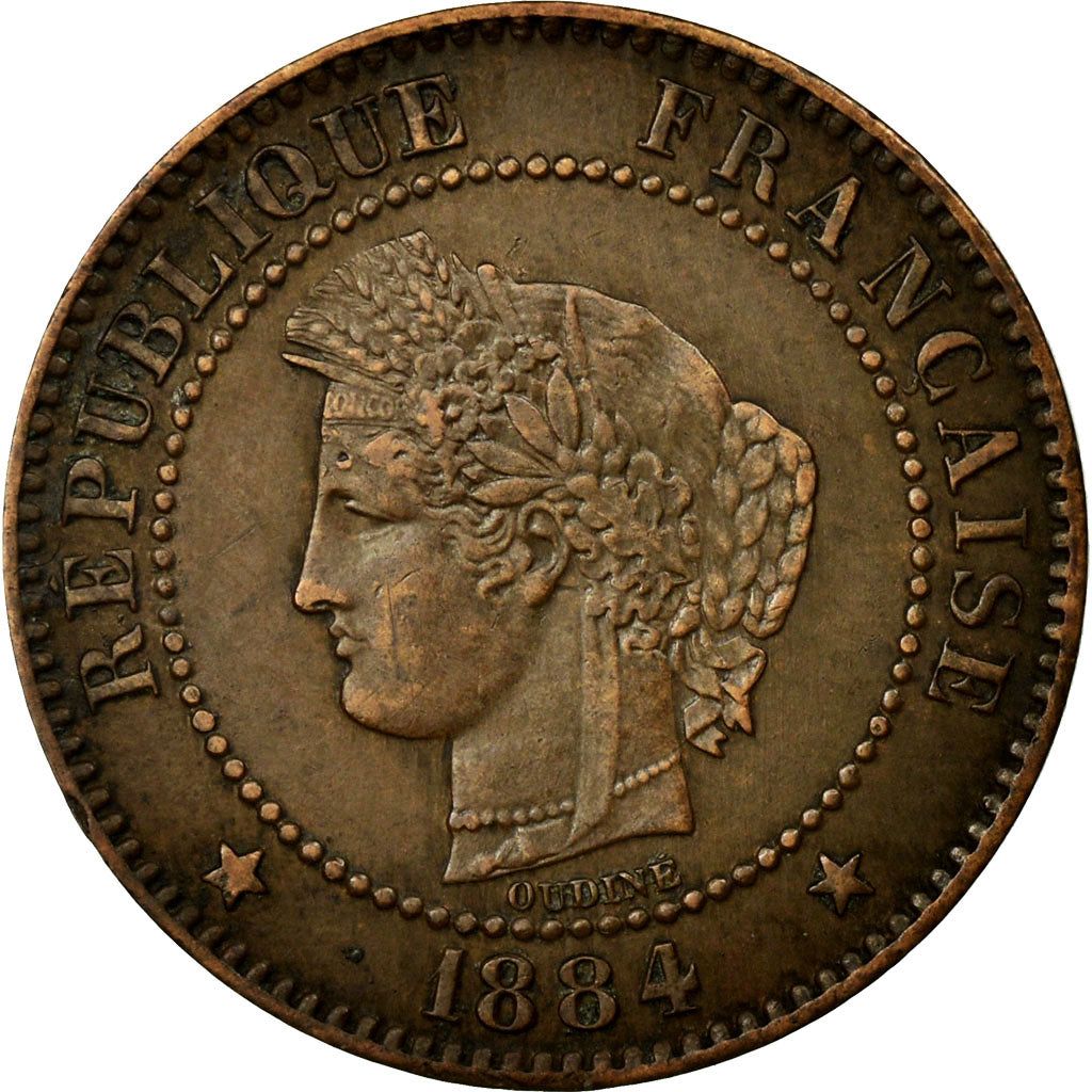 Coin, France, Cérès, 2 Centimes, 1884, Paris, EF(40-45), Bronze, Gadoury:105