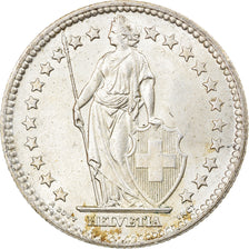 Coin, Switzerland, 2 Francs, 1957, Bern, AU(55-58), Silver, KM:21