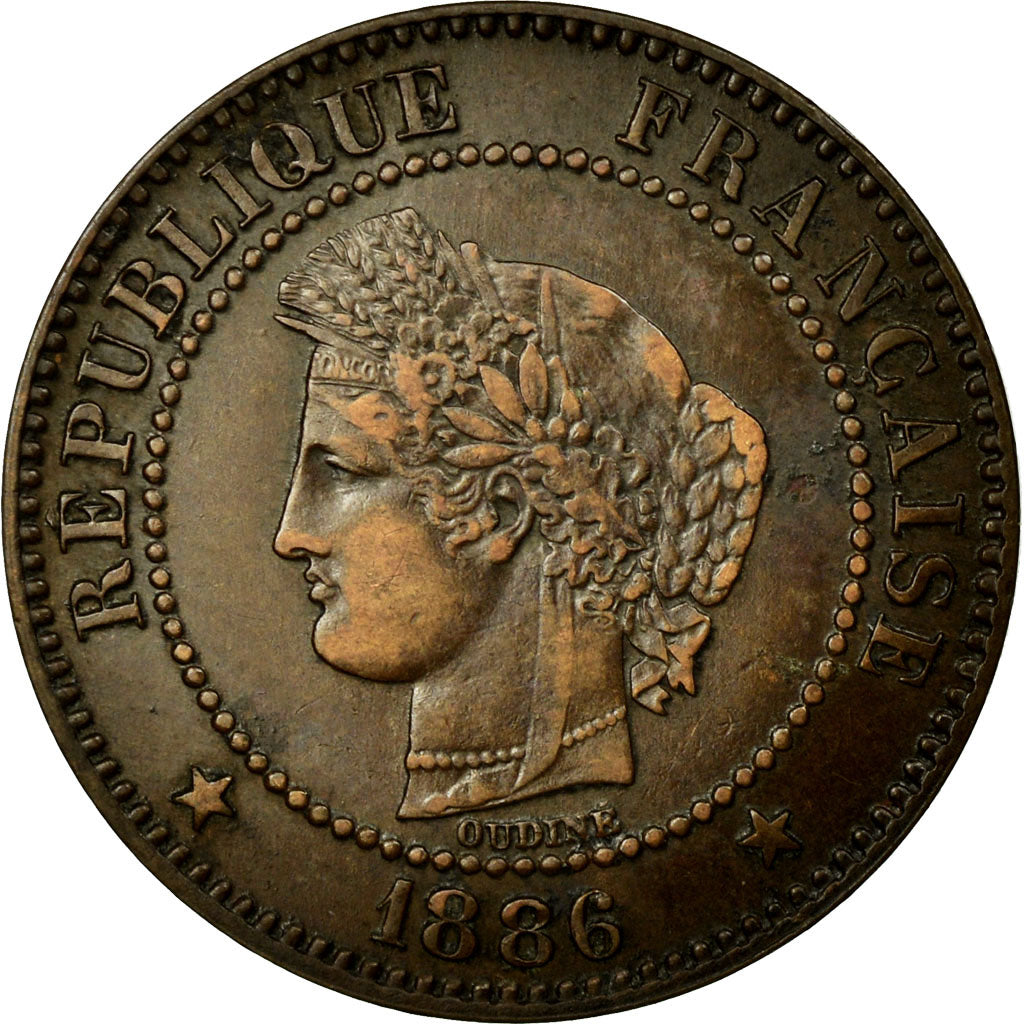 Coin, France, Cérès, 2 Centimes, 1886, Paris, AU(50-53), Bronze, Gadoury:105