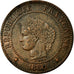 Coin, France, Cérès, 2 Centimes, 1887, Paris, AU(50-53), Bronze, Gadoury:105