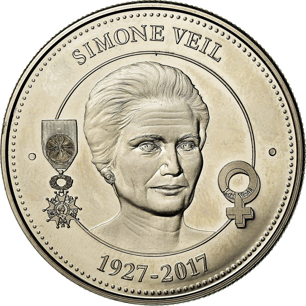 France, Medal, Simone Veil, Collection Panthéon, 2017, MS(65-70), Copper-nickel