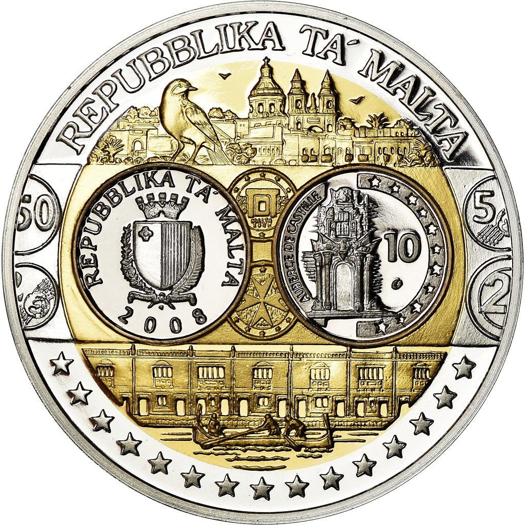 Malta, Medal, Euro, Europa, MS(65-70), Srebro