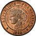 Coin, France, Cérès, 2 Centimes, 1892, Paris, MS(60-62), Bronze, Gadoury:105