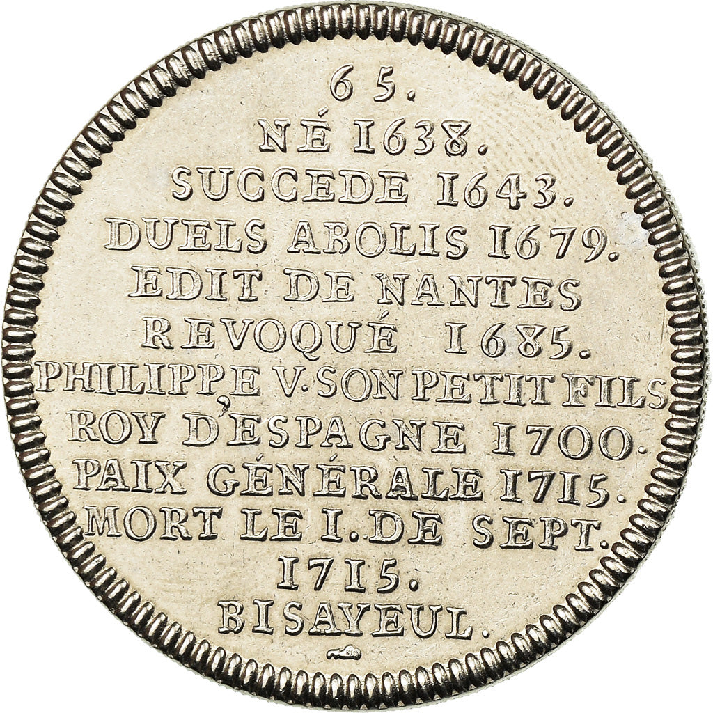 Francia, medaglia, Les rois de France, Louis XIV, FDC, Rame-nichel