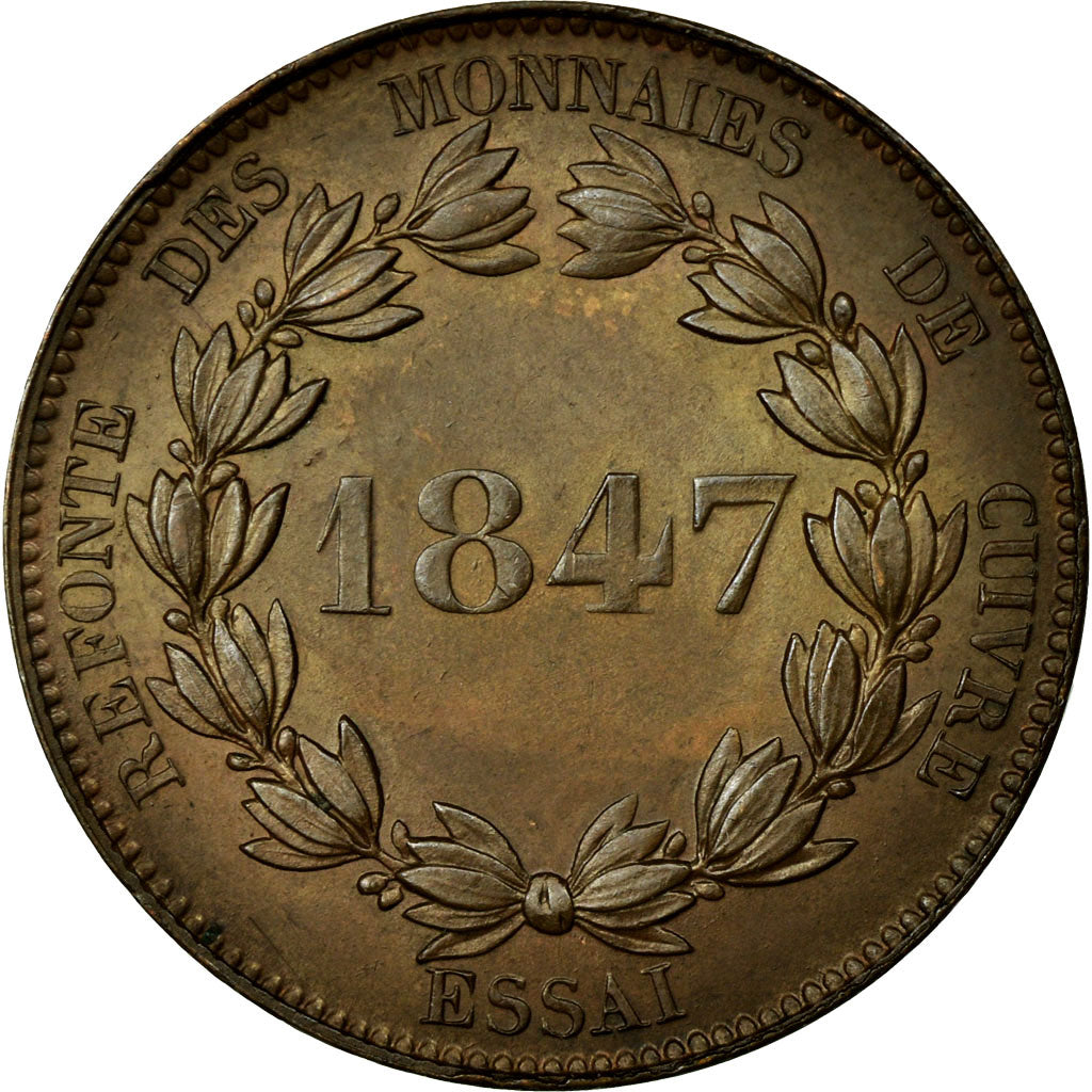 Münze, Frankreich, 5 Centimes, 1847, VZ, Kupfer, Gadoury:146