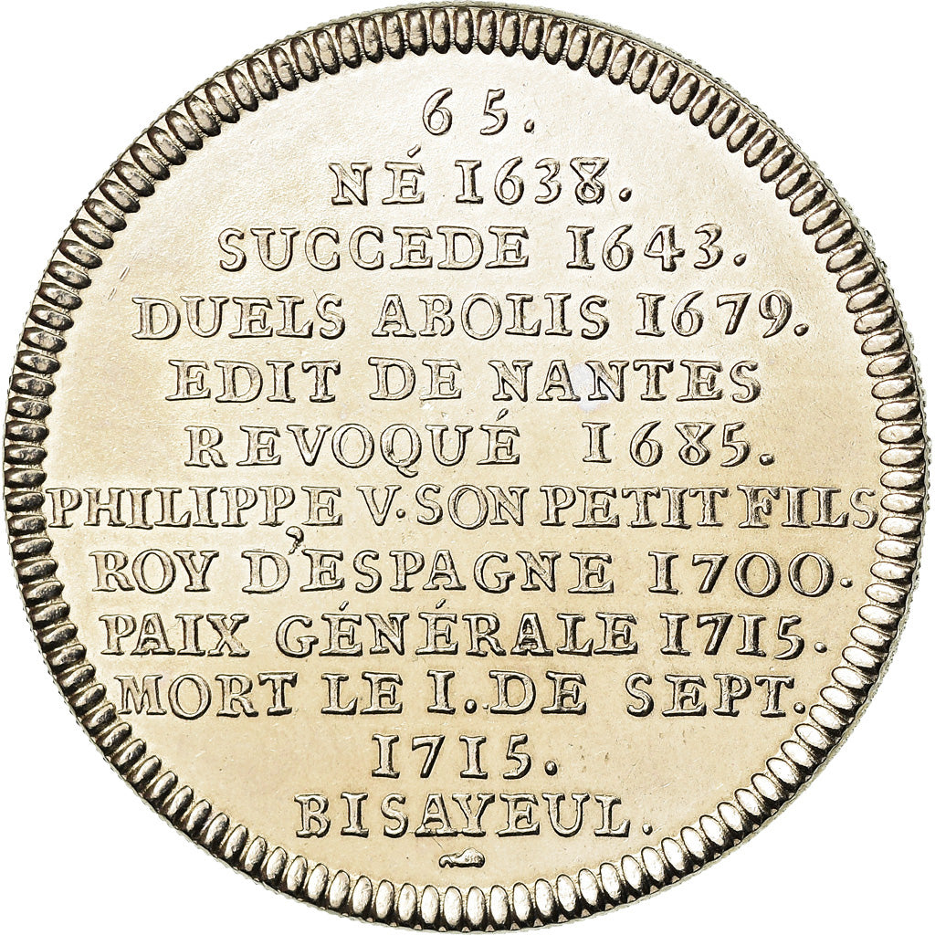 Francia, medaglia, Les rois de France, Louis XIV, History, FDC, Nichel