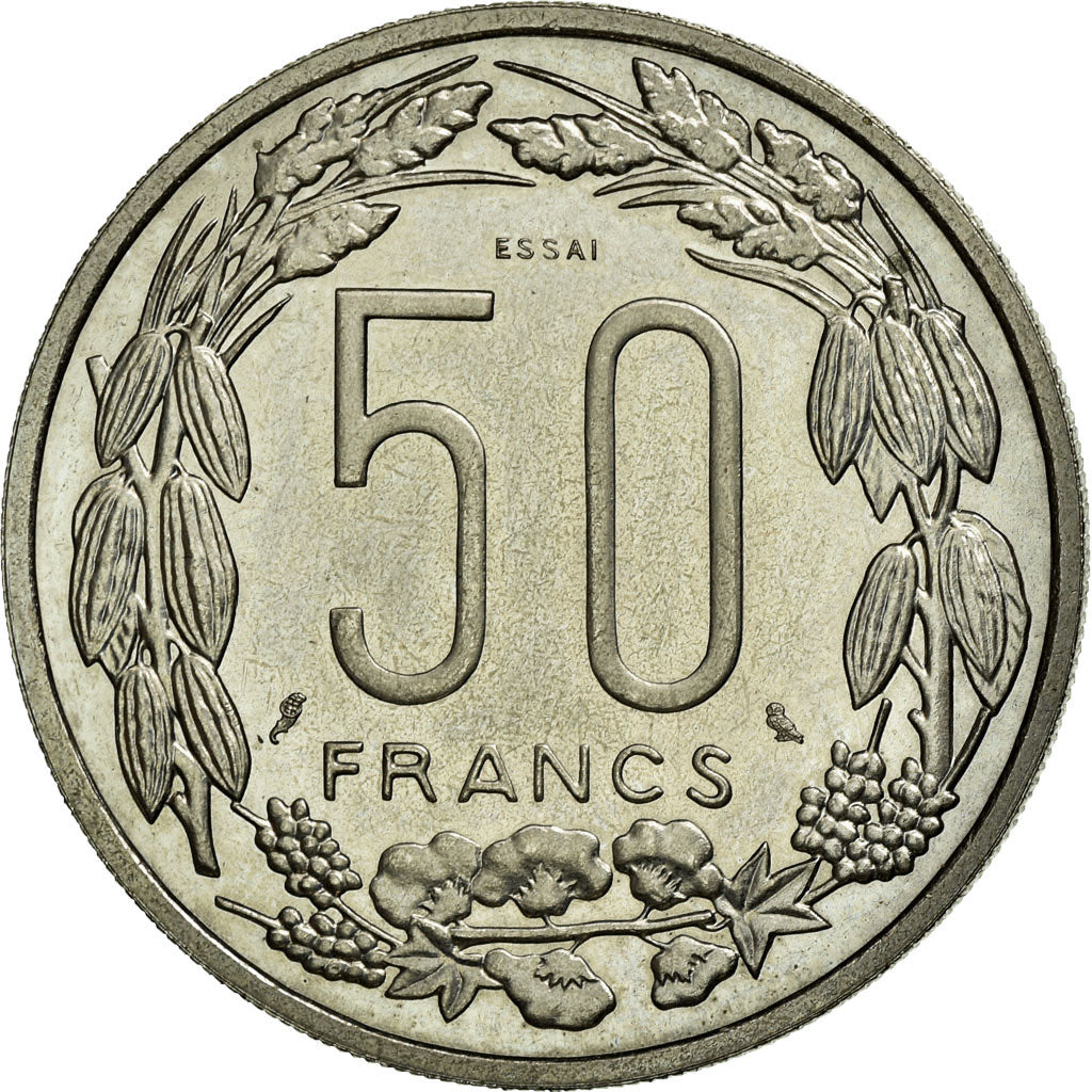 Coin, EQUATORIAL AFRICAN STATES, 50 Francs, 1961, Paris, MS(60-62), Nickel