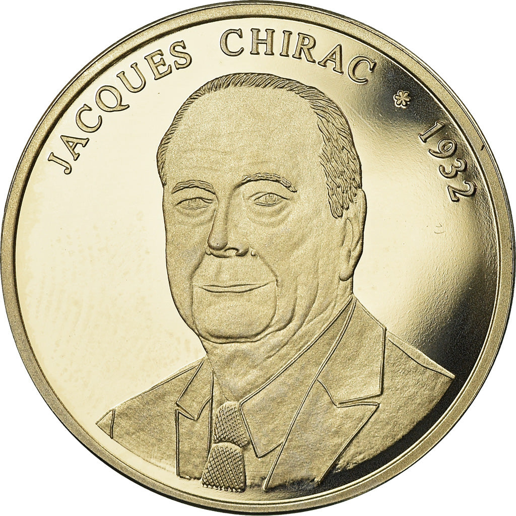 Frankrijk, Token, Les Présidents Français, Jacques Chirac, FDC, Verzilverd