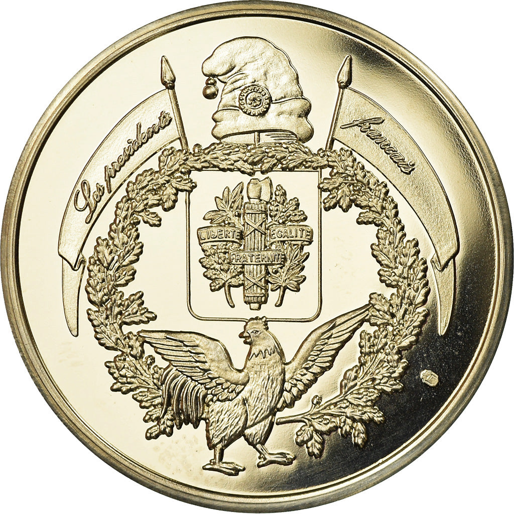 Frankrijk, Token, Les Présidents Français, Jacques Chirac, FDC, Verzilverd