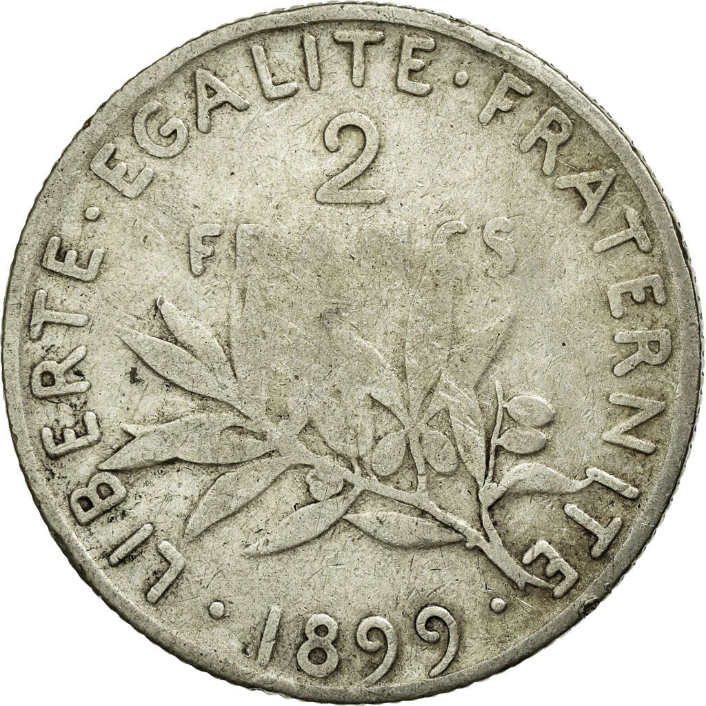 Monnaie, France, Semeuse, 2 Francs, 1899, TB, Argent, Gadoury:532