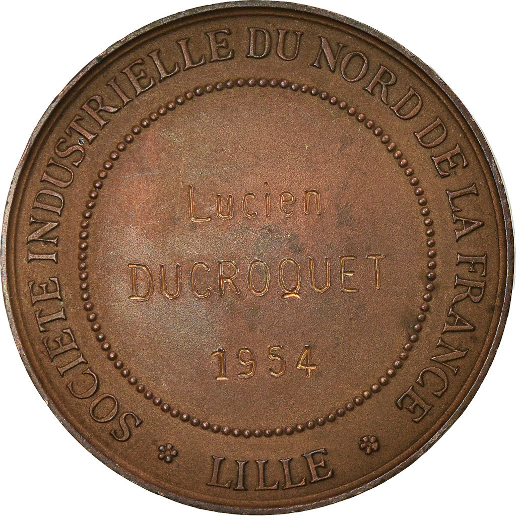 France, Medal, Société Industrielle du Nord de la France, 1954, Brenet