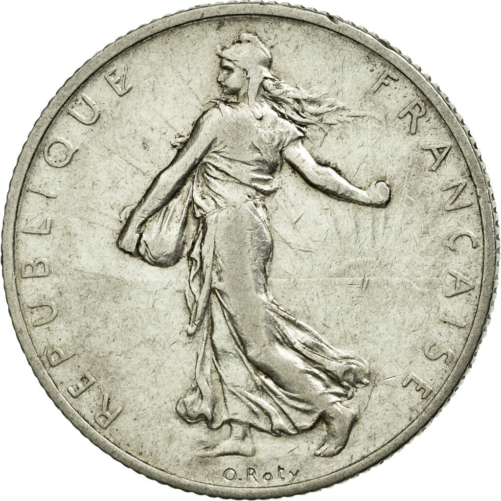 Coin, France, Semeuse, 2 Francs, 1908, AU(50-53), Silver, Gadoury:532
